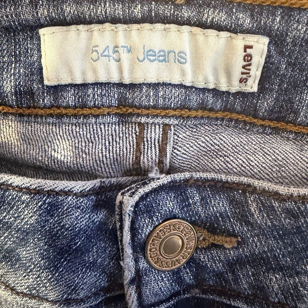Levi's 545 Capri Jeans Women's Size 4 Medium Wash Denim Cropped Y2K Vintage 2008 - Picture 3 of 15